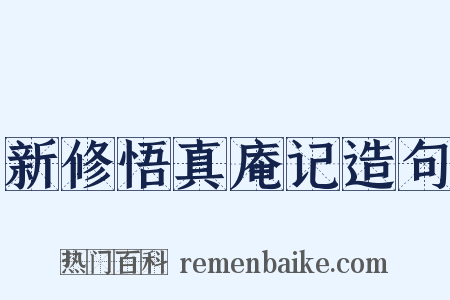 新修悟真庵记造句是什么意思的图片